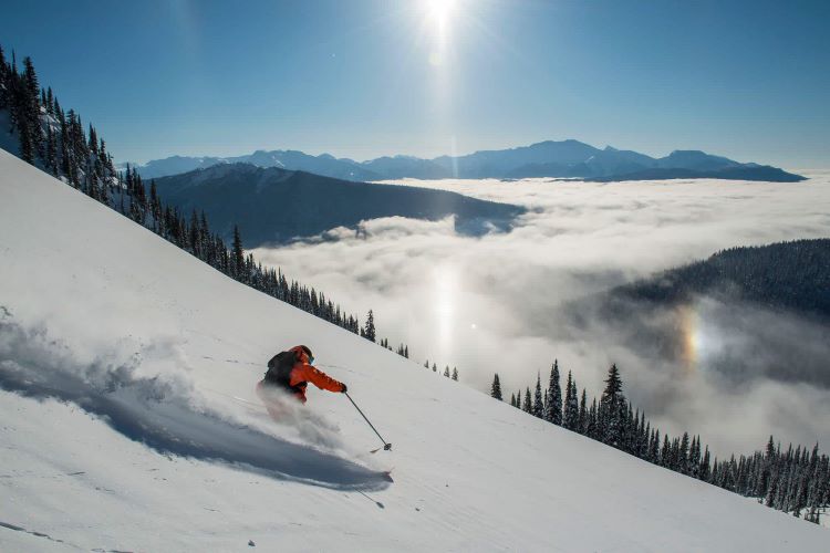 Heli ski photo for events